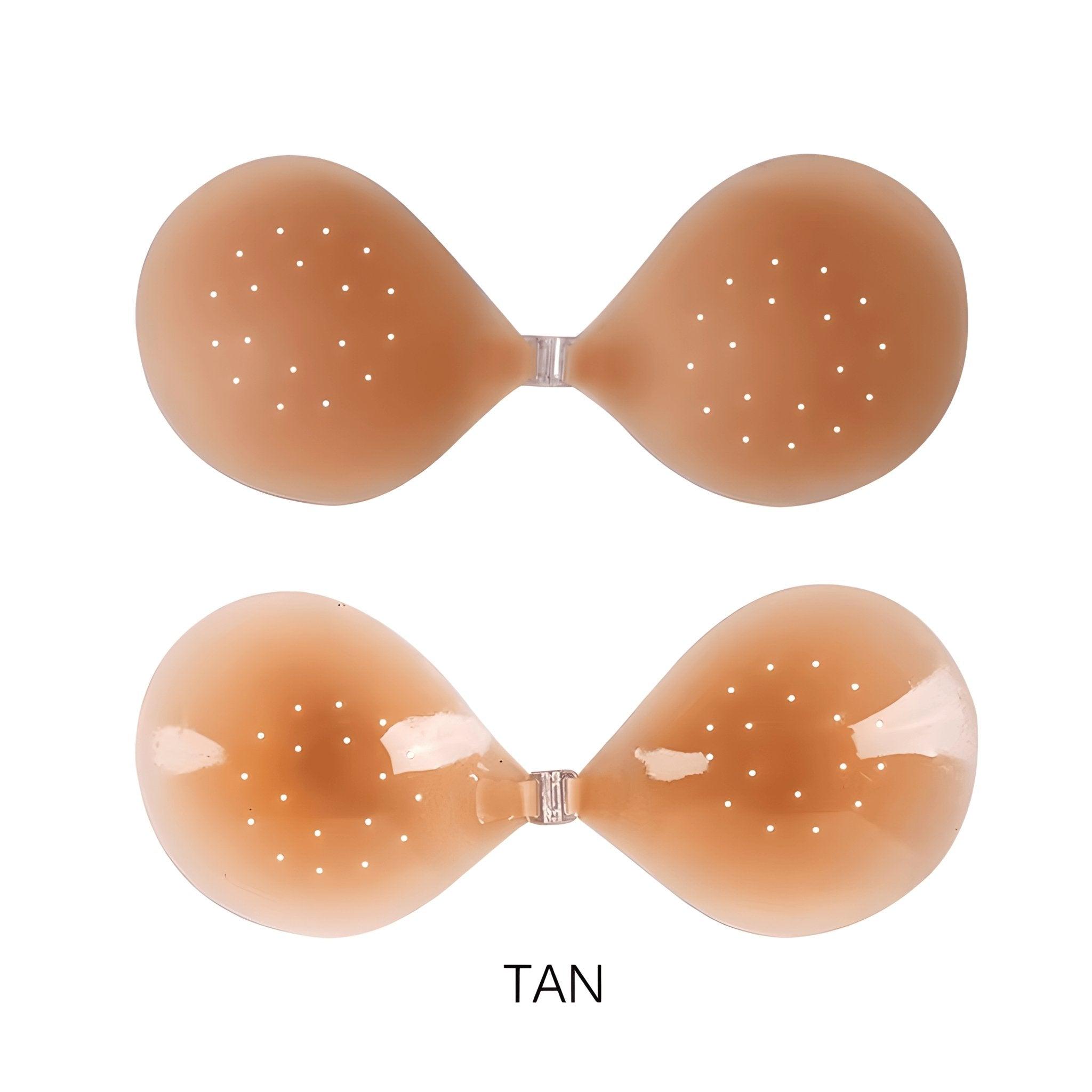 Backless Padded Self Adhesive Push Up Seamless Silicone Bra Cup Size: C  (Skin Colour)